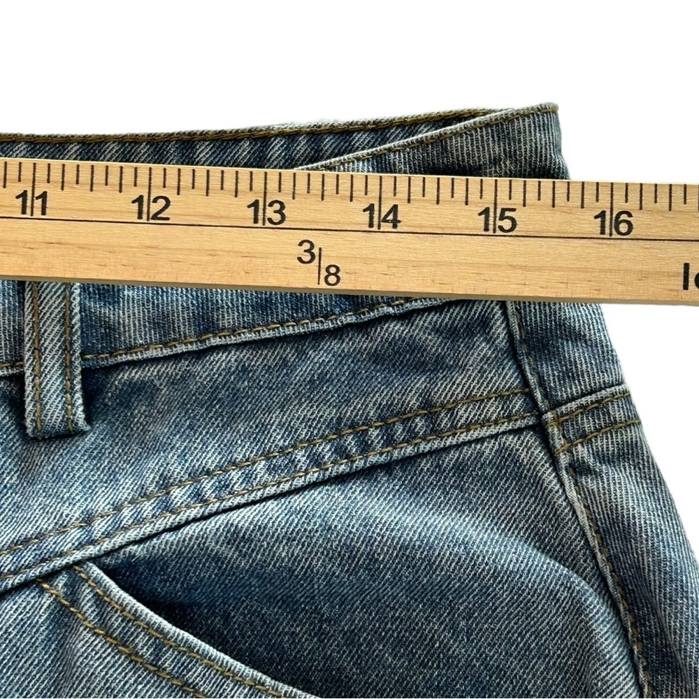 REVERIEE NWT Women’s Blue Front‎ Yoke Denim Maxi Skirt  Sz L - Picture 5 of 7